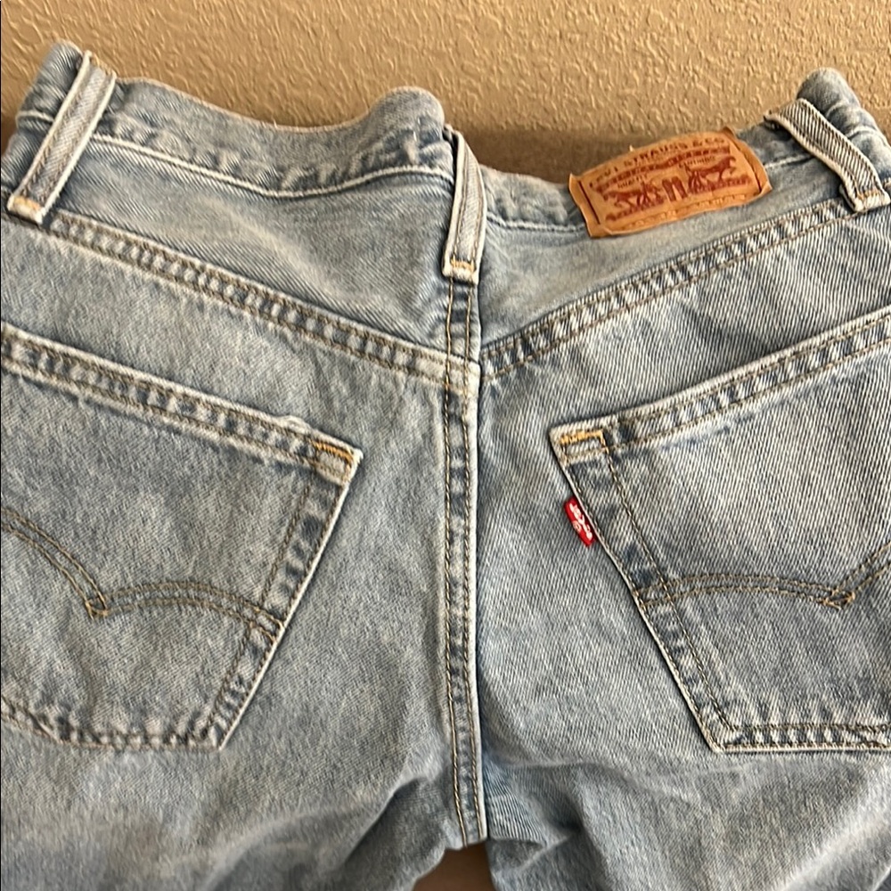 Levi's Blue Straight Jeans with Authentic Denim Texture.